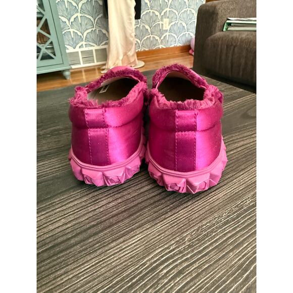 Stuart Weitzman Fringiebell Pink Van Slip on Platform Sneakers Sz. 8.5 - Picture 8 of 9